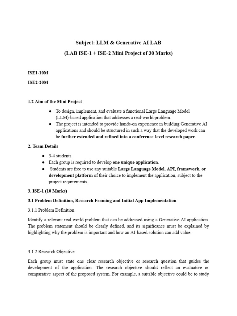 Mini Project Guidelines | PDF | Evaluation | Artificial Intelligence