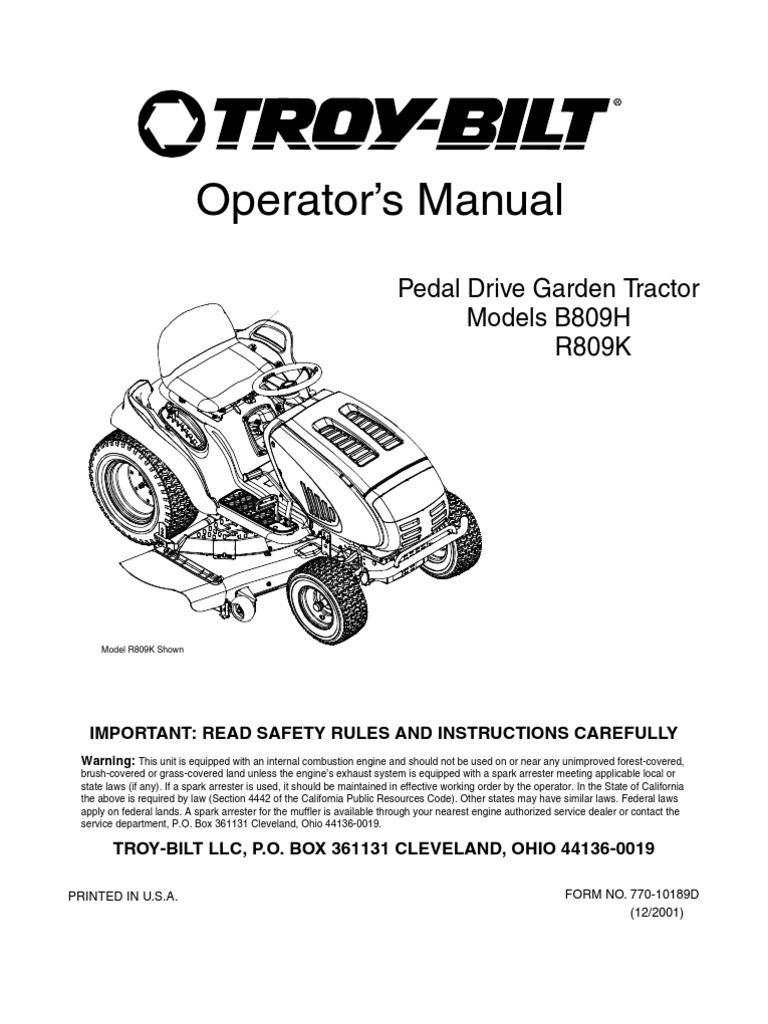 LawnMower | Tractor | Manual Transmission
