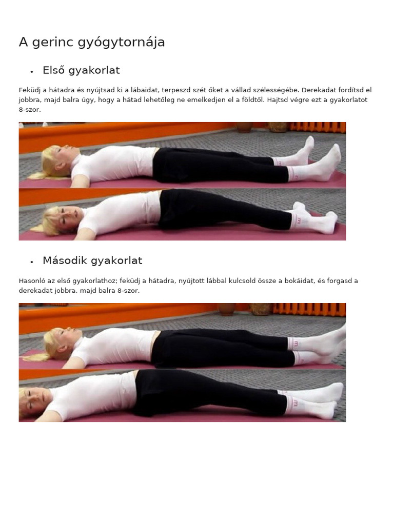 A Gerinc Gyógytornája | PDF