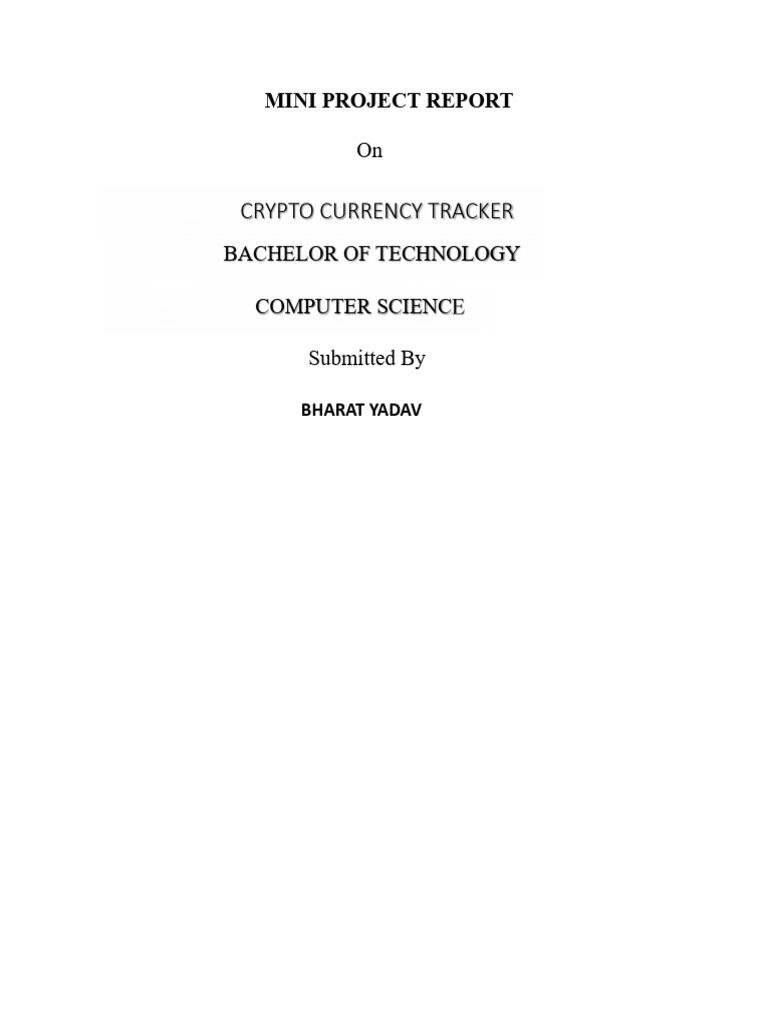 Crypto Currency Tracker | PDF | Cryptocurrency | Json