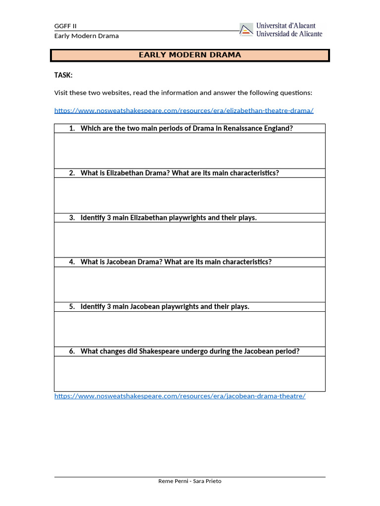 02.1.1. The Renaissance Intro To Drama Task | PDF
