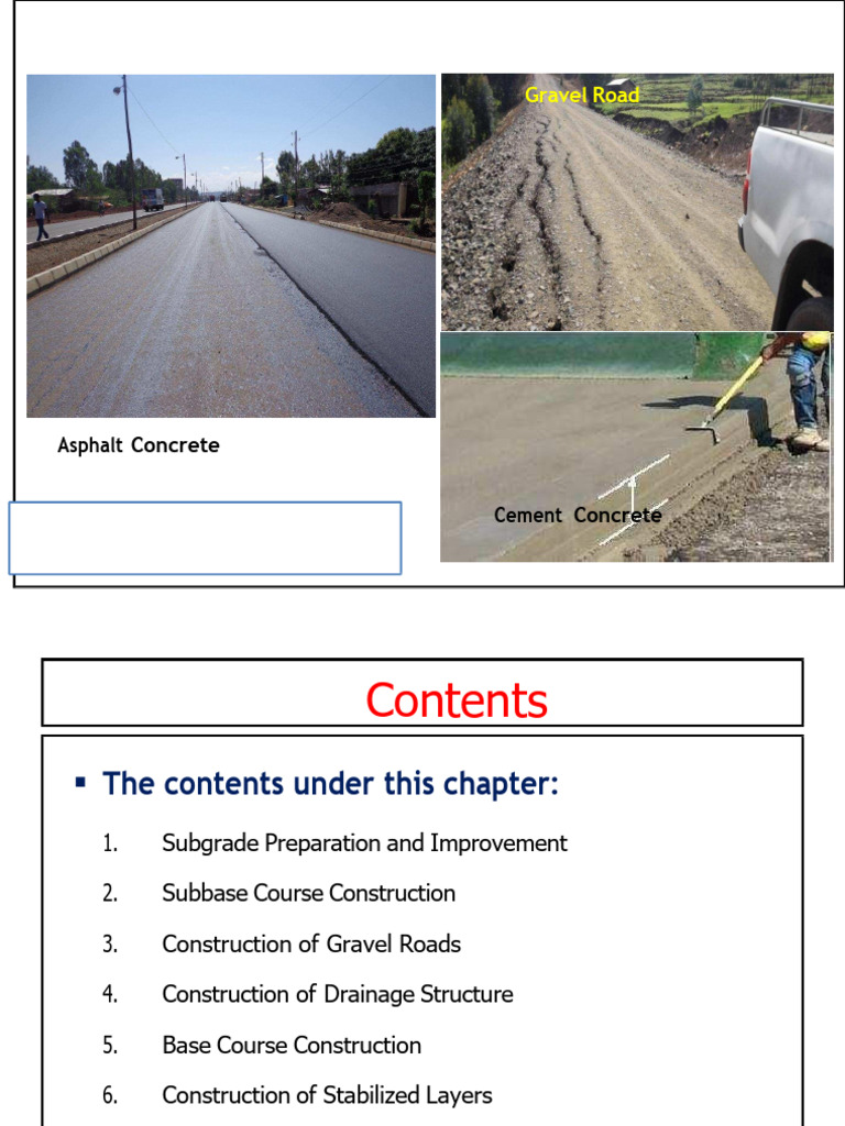 Road Construction Works Notes | PDF | Road Surface | Road