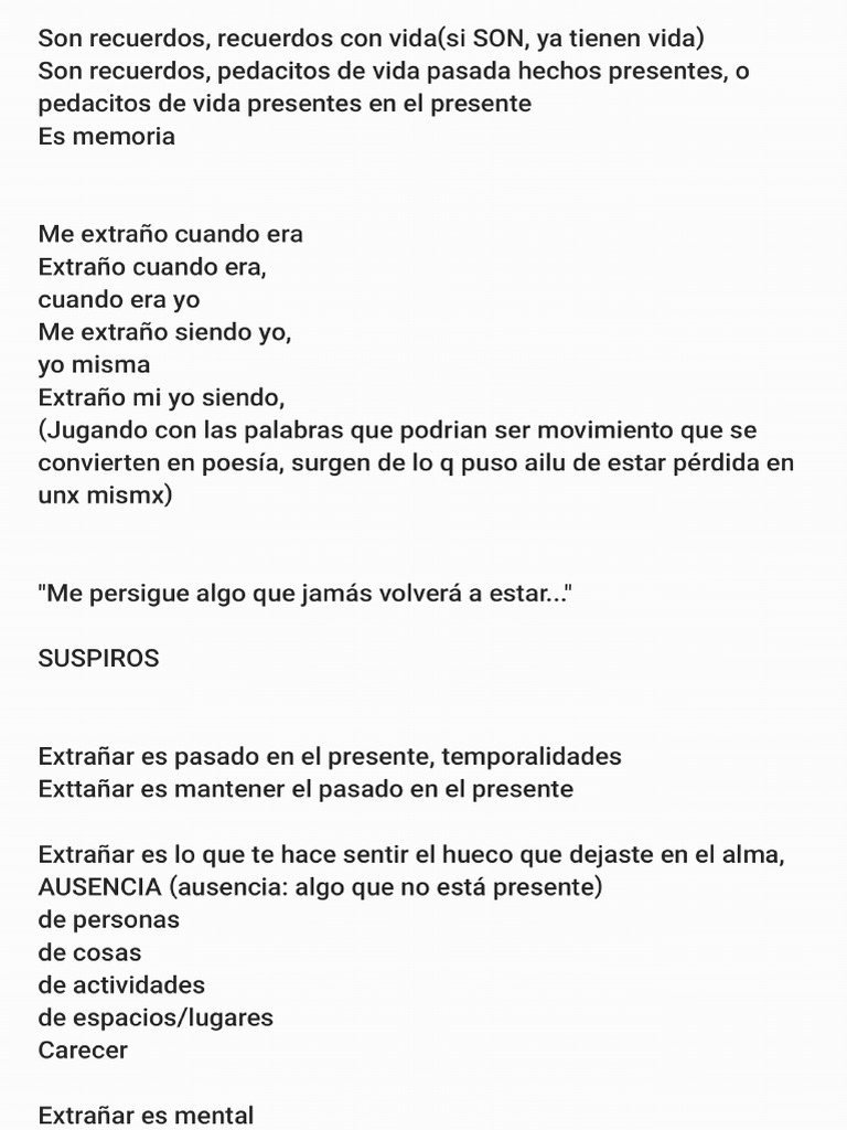Extrañar Primer Tirada | PDF