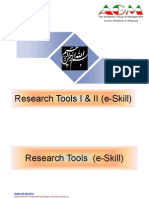 Research Tools I & II  - By