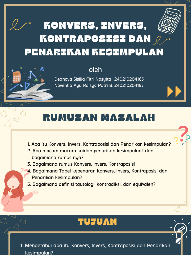 Konvers, Invers, Kontraposisi. | PDF