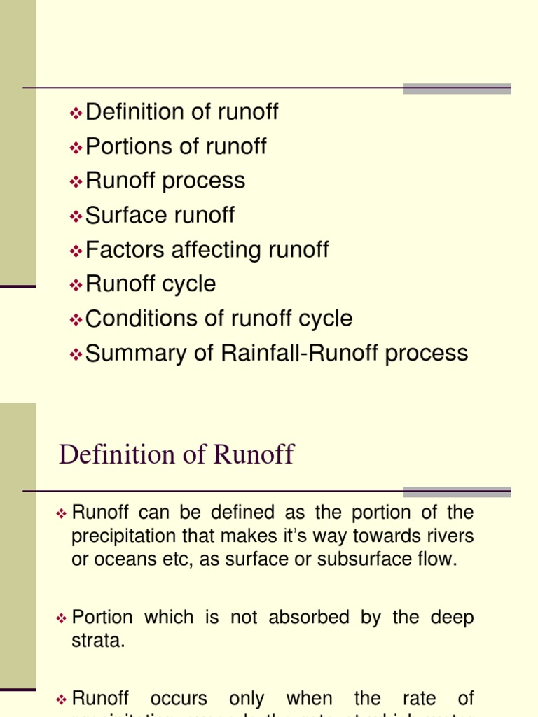 Factors Affecting Surface Runoff Surface Runoff Wikipedia
