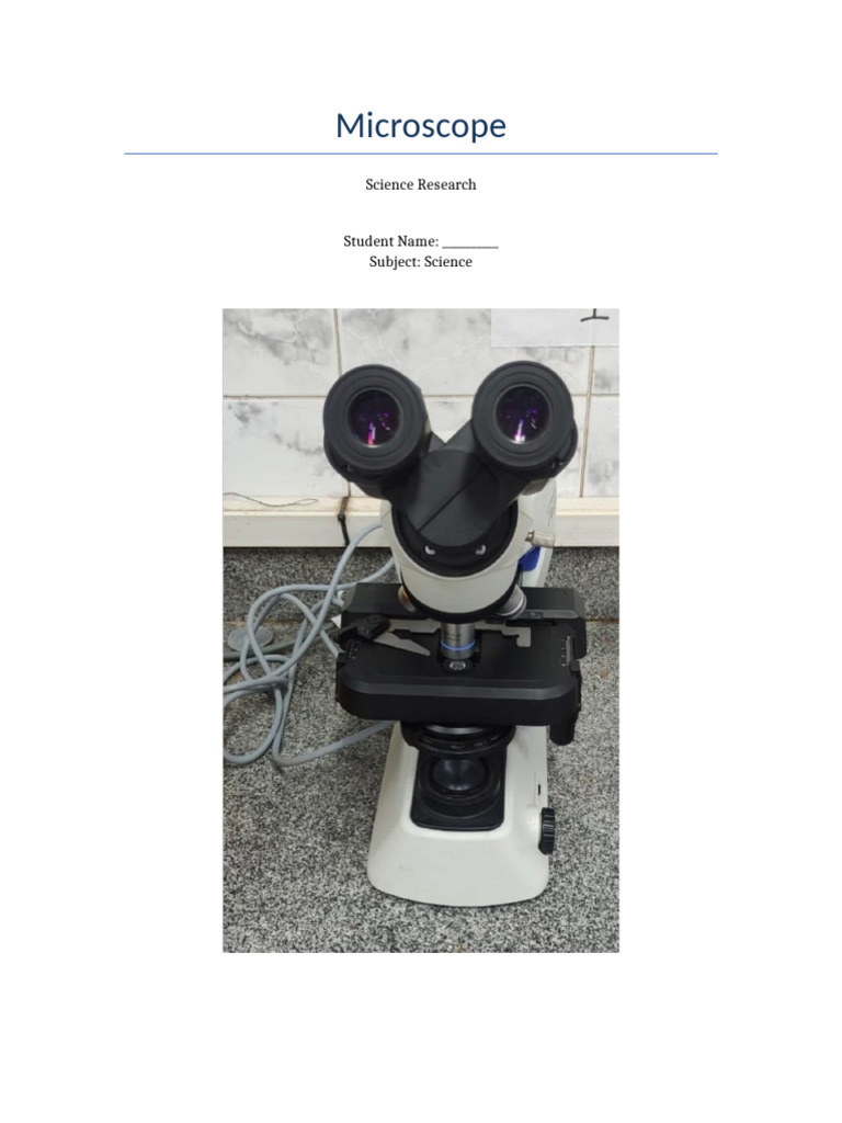 Microscope Full Research | PDF