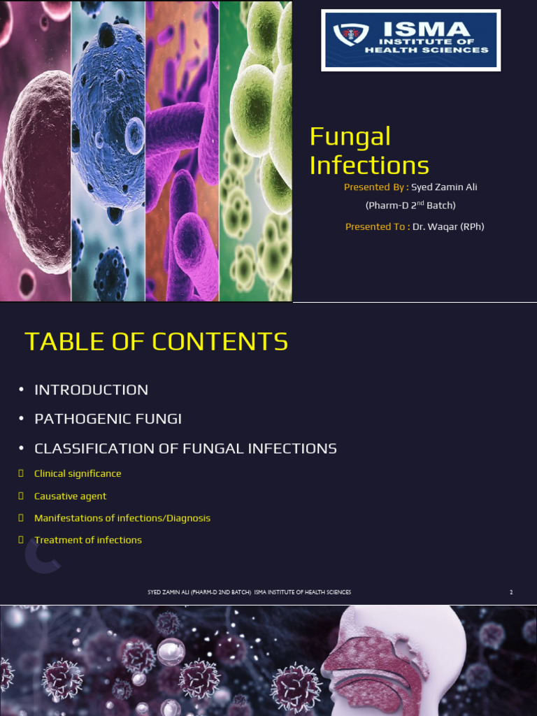 Fungal Infections Presentation by Zamin Syed-1 | PDF | Candidiasis ...