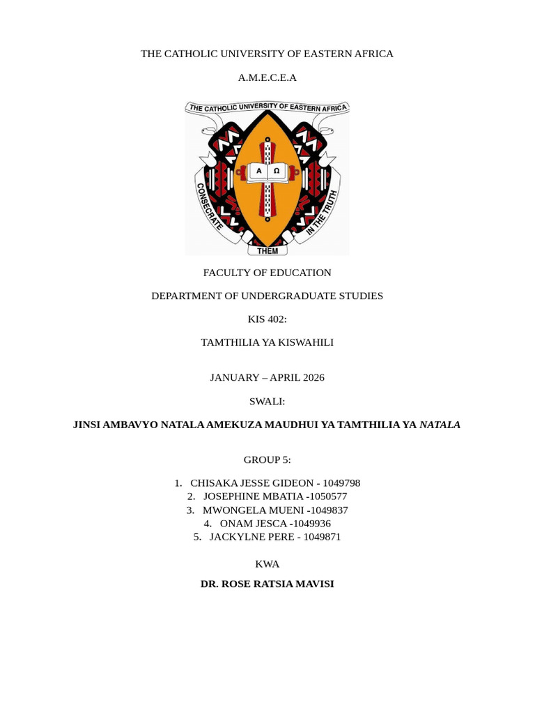 NATALA (Anavyokuza Maudhui) | PDF