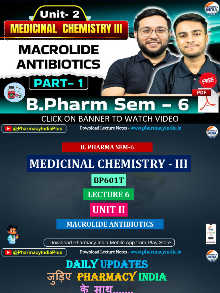 Medicinal Chemistry Iii P1 Unit 2 BP601T | PDF