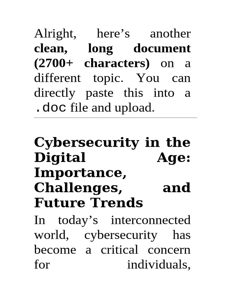 Clean, Long Document (2700+ Characters) | PDF | Security | Computer ...