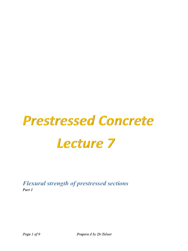 Lec7 Flexural Strength in Sections | PDF | Fracture | Concrete