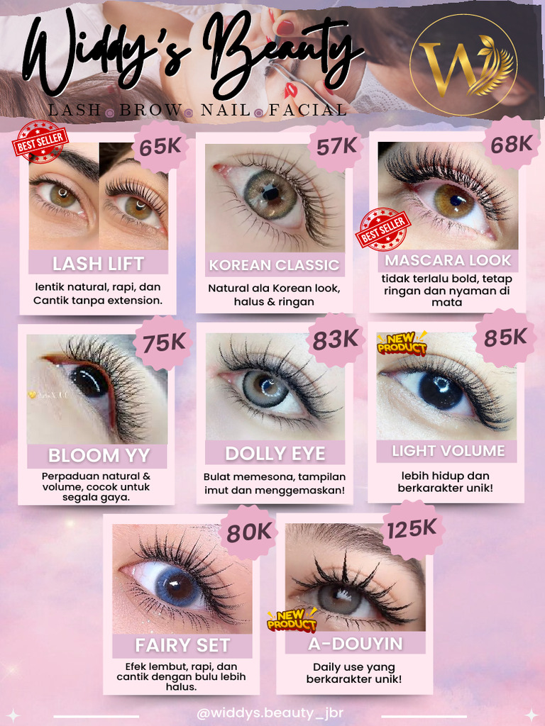 Eyelash MEnu | PDF
