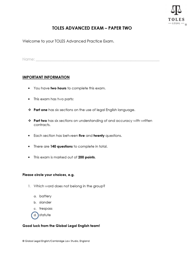 New Advanced Practice Paper 2 | PDF