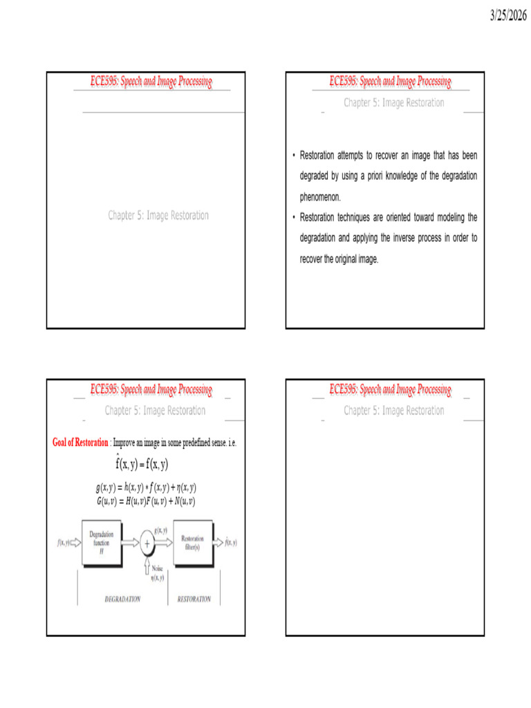 05 ECE595 Speech and Image Processing Lec 5 Handouts | PDF | Filter ...