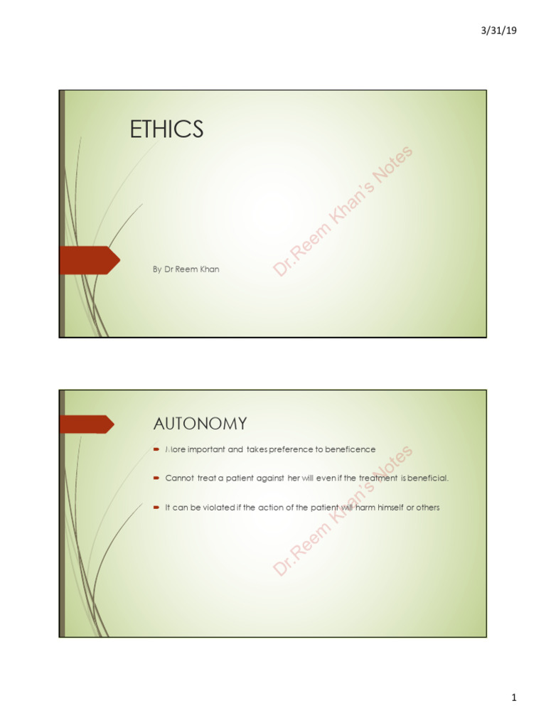 Ethics QE1 | PDF | Informed Consent | Medical Ethics