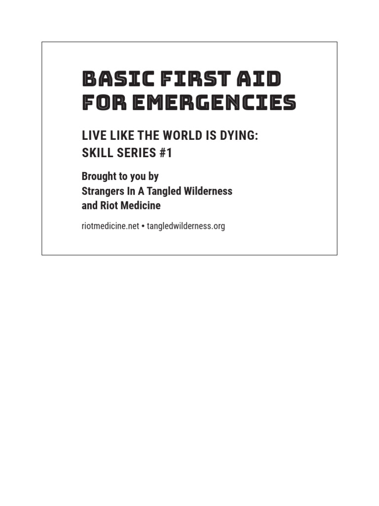 First Aid Basics | PDF