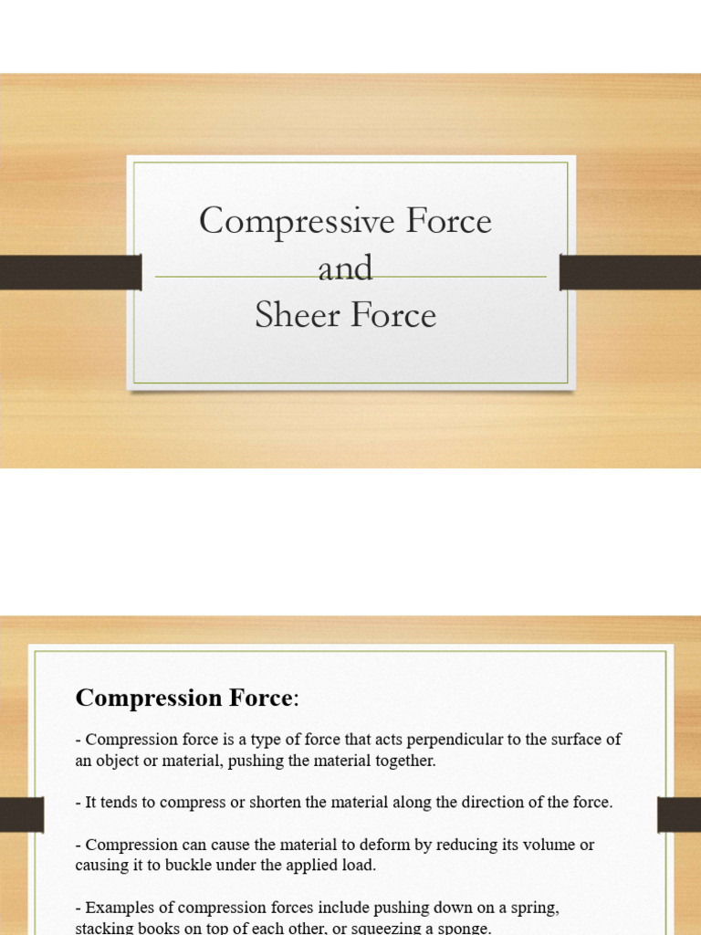04 Compressive and Sheer Force | PDF