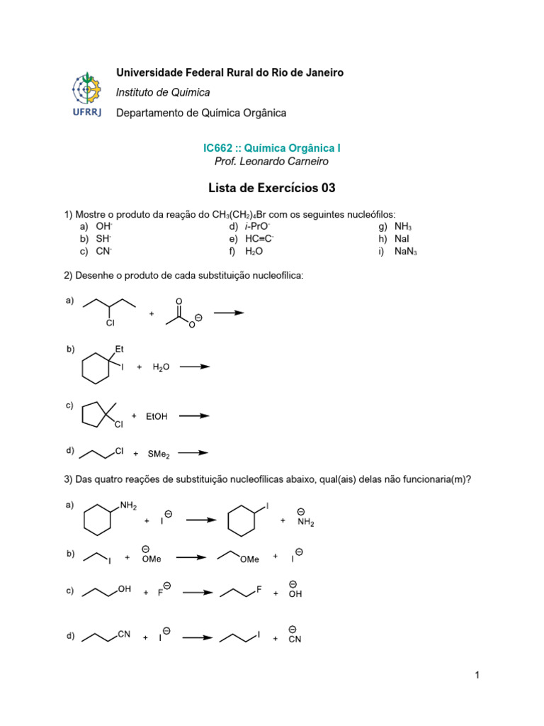 Lista de Exerccios 03 | PDF