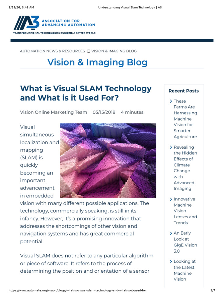 Understanding Visual Slam Technology - A3 | PDF | Computer Vision ...