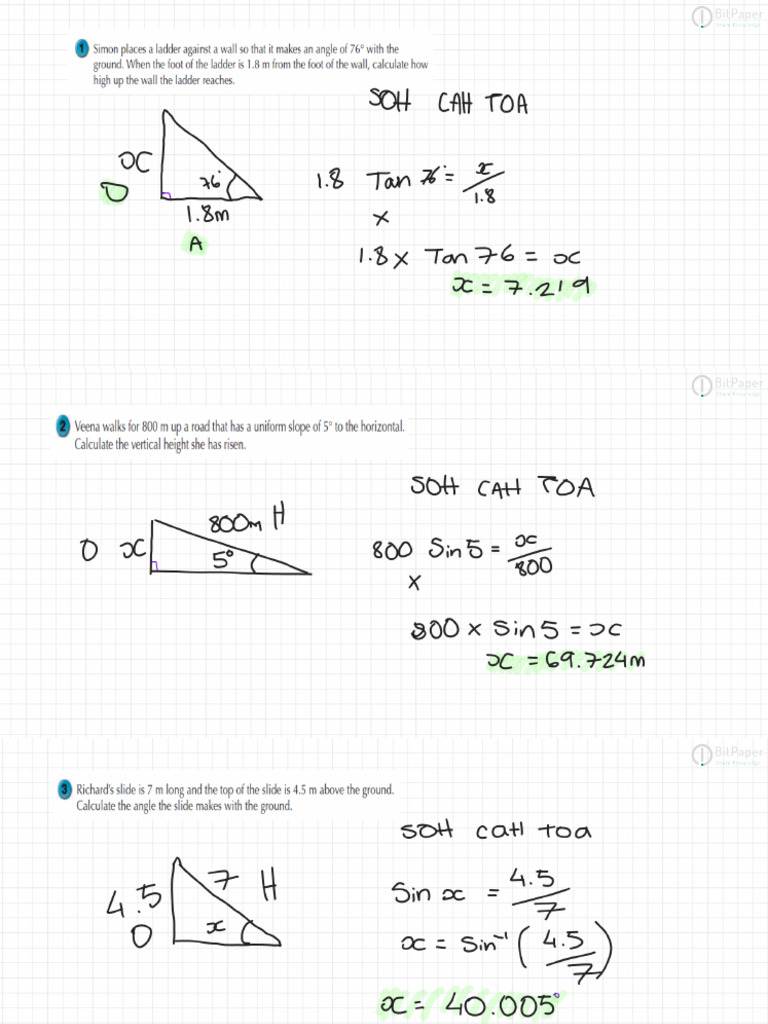 Trigonometry & Algebra Revision | PDF