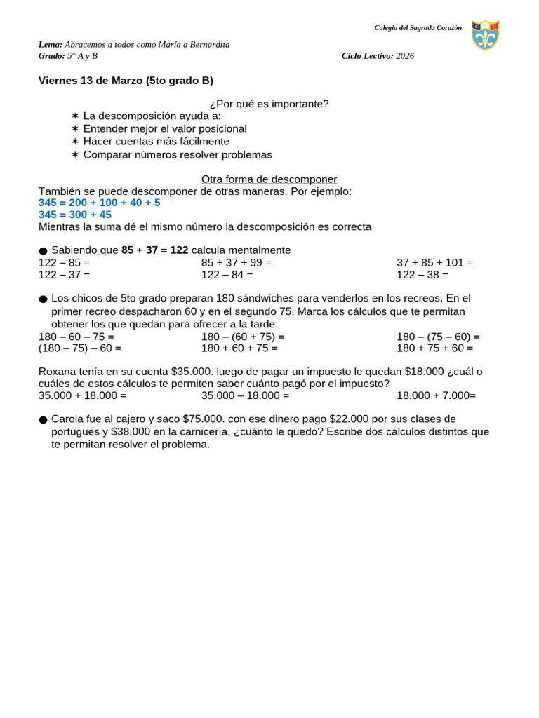 Tarea para 5to B 13-3 | PDF