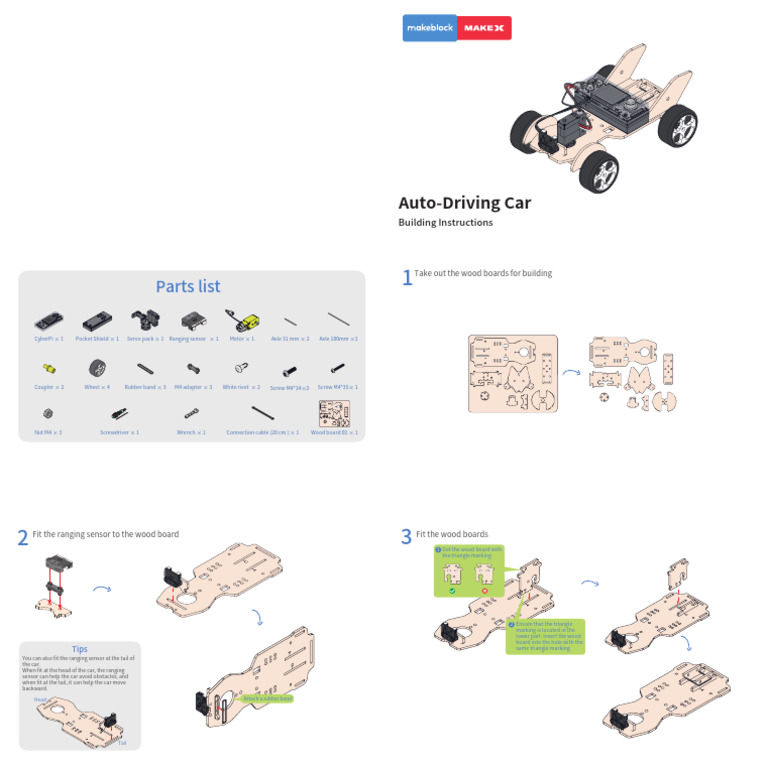 Auto-Driving Car-CyberPi Educational Competition Kit | PDF | Wheel | Screw