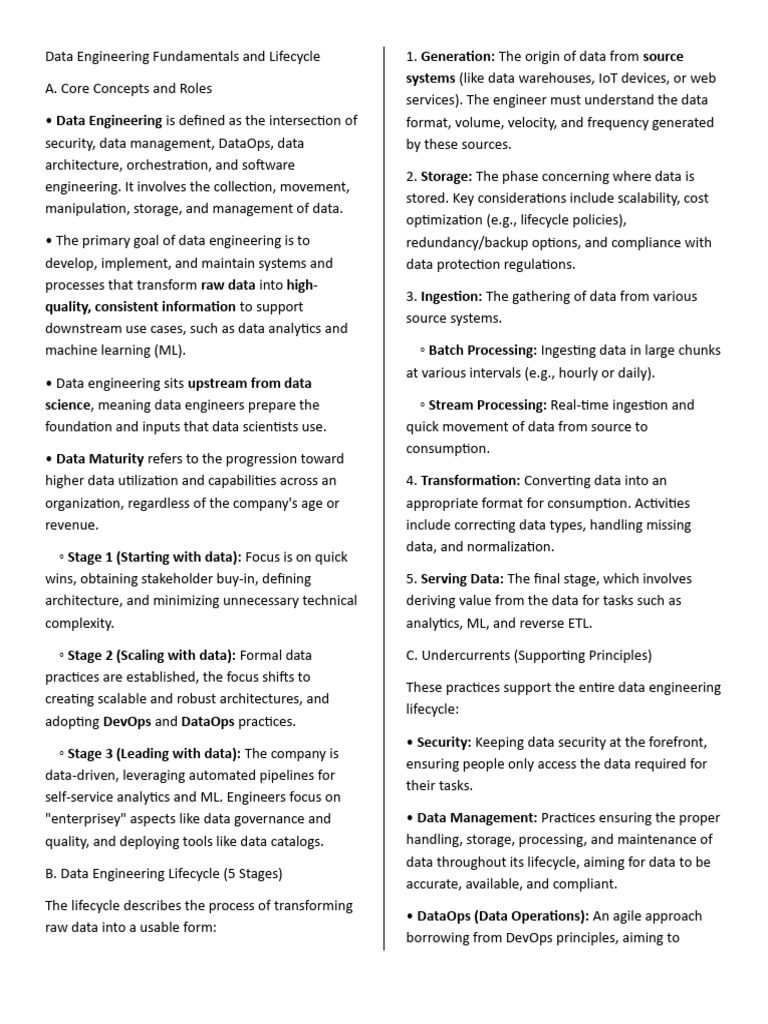 Data Engineering Fundamentals and Lifecycle | PDF | Apache Hadoop ...