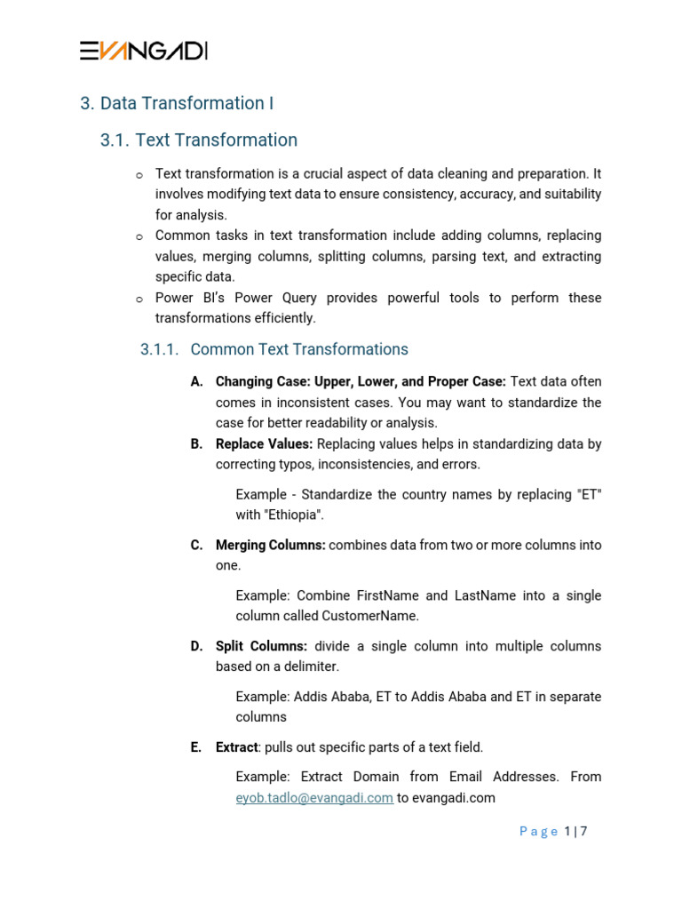 Data Transformation I Class Note Content 1734971387333 | PDF | Rounding ...