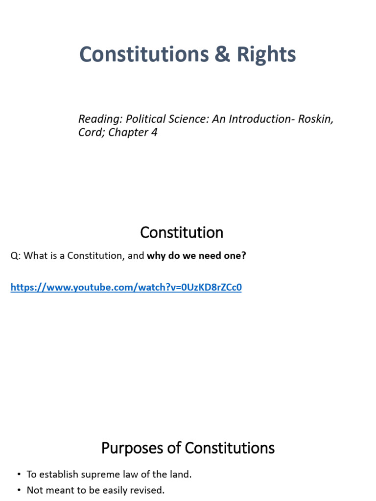 Constitution & Rights I | PDF