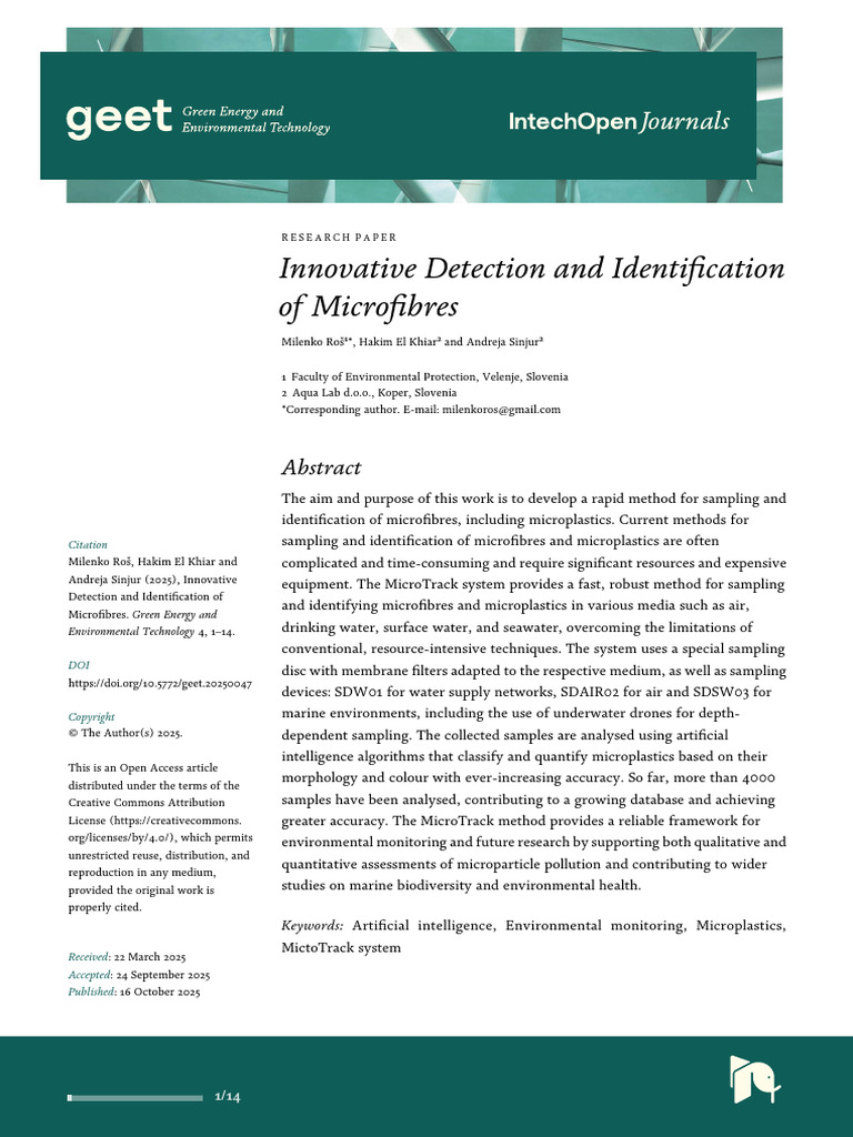 Innovative Detection and Identification of Microfi | PDF