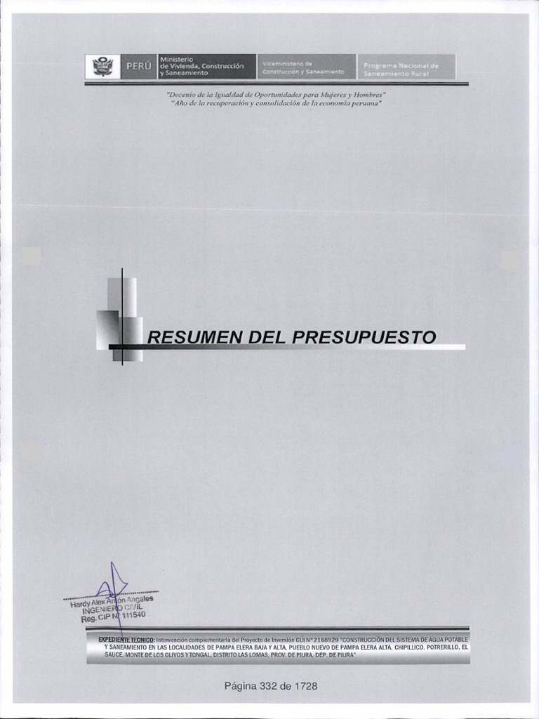 Presupuesto 20251010 154300 670 | PDF | Presupuesto | Suministro de agua
