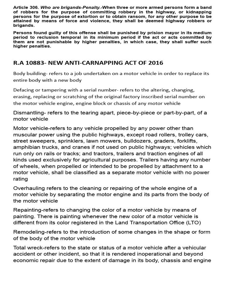 Carnapping and Human Trafficking | PDF | Human Trafficking | Sexual Slavery