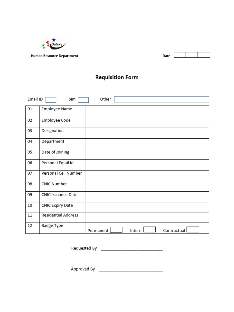 Requisition Form PDF | PDF