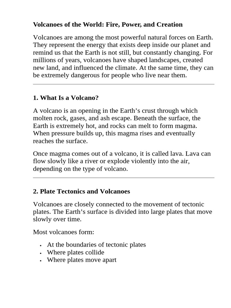 Volcanoes of The World | PDF | Volcano | Lava