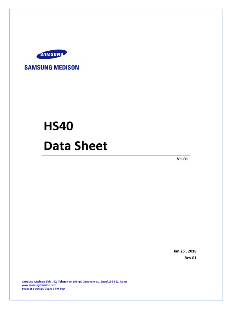 Samsung HS40 Datasheet en | PDF | Computer Monitor | Usb