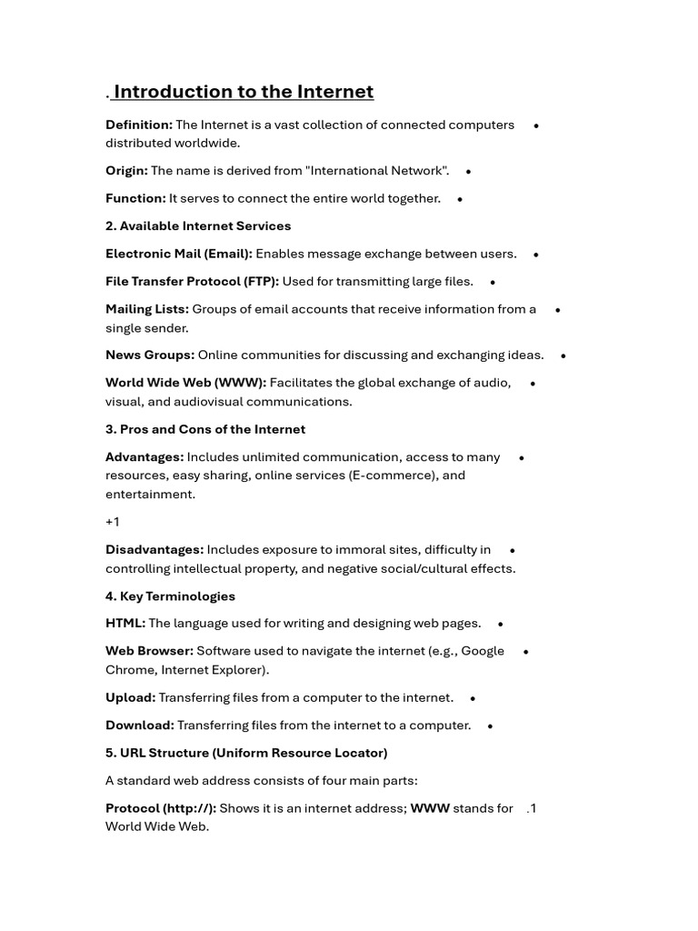 Introduction To The Internet | PDF
