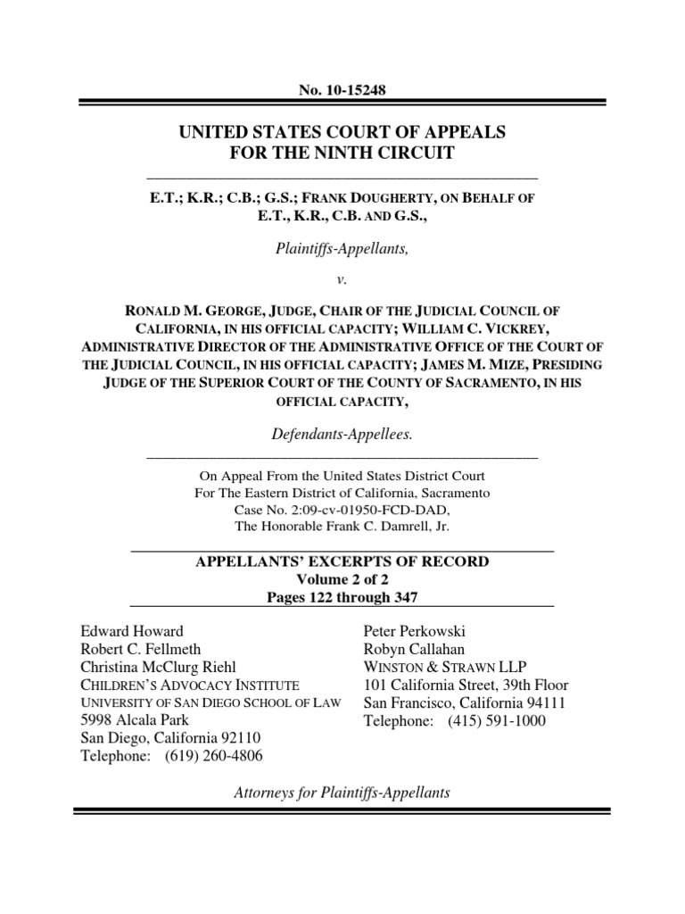 E.T. v. George, Excerpts of Record, Vol. 2, June 3, 2010 ...
