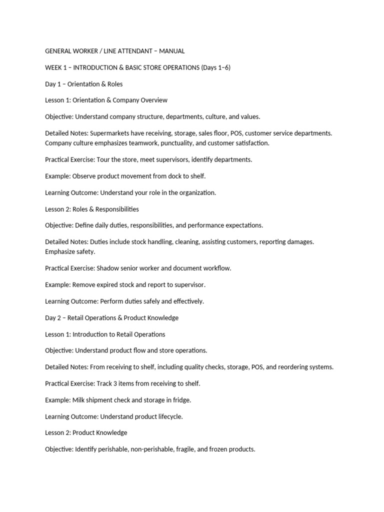 General Worker - Manual | PDF