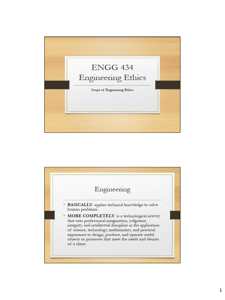 Engineering Ethics - Ch1 | PDF | Morality | Engineering