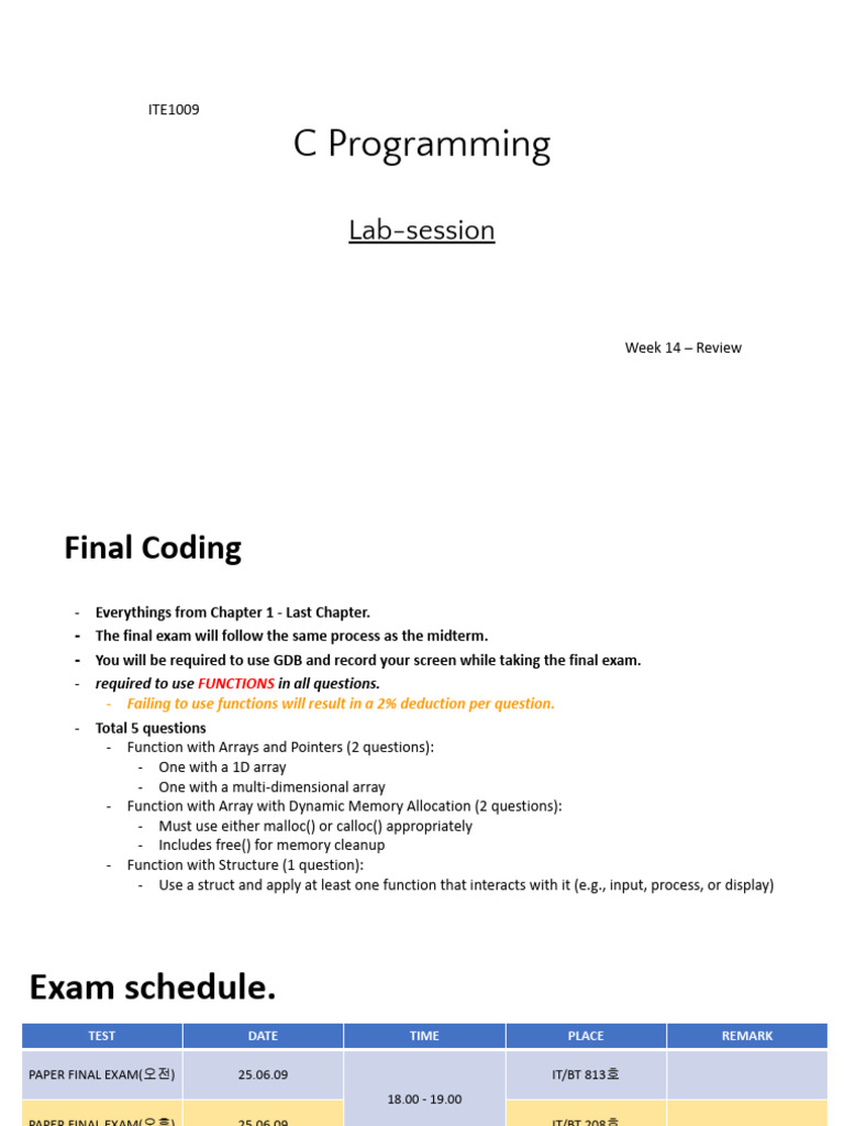 2025lab wk14 | PDF | Pointer (Computer Programming) | Computer Science