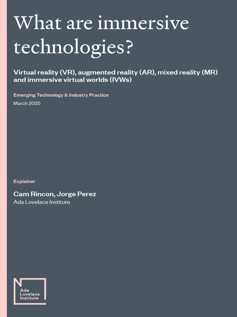 What Are Immersive Technologies | PDF