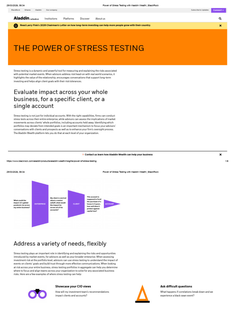 Power of Stress Testing With Aladdin Wealth - BlackRock | PDF | Risk ...
