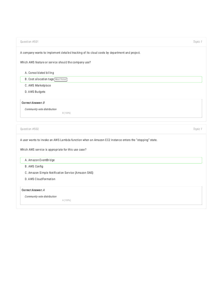 AWS CP Questions | PDF