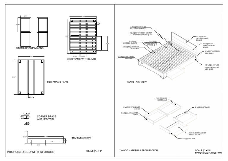 Proposed Bed Design | PDF | Bed | Furniture