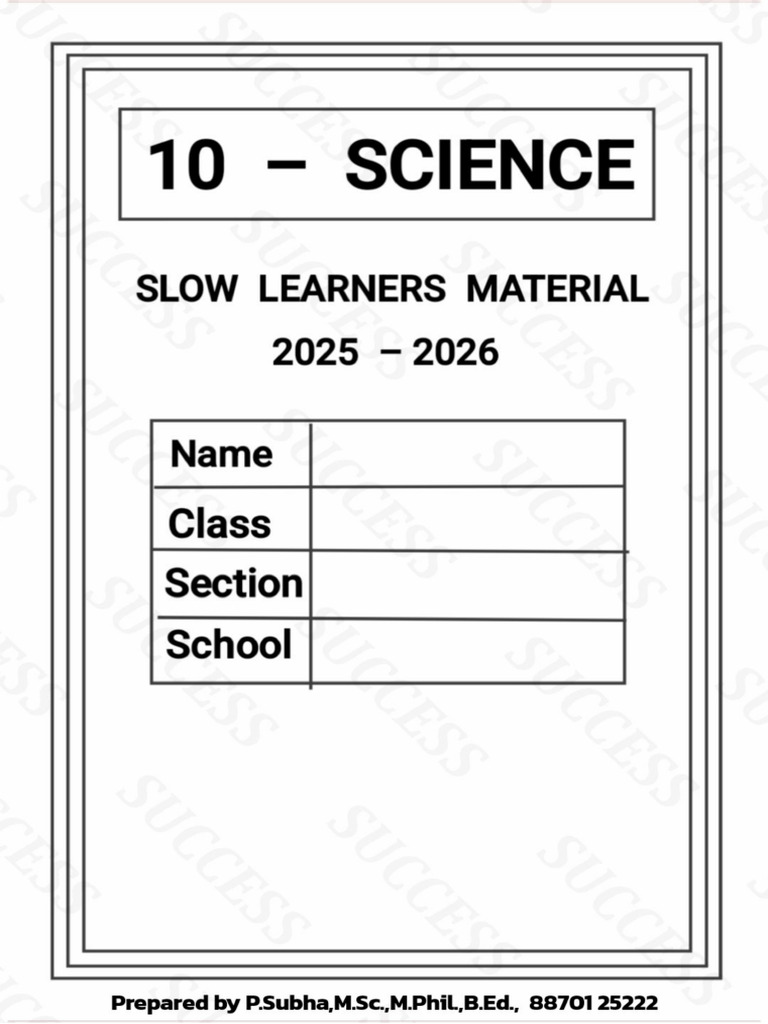 10 - Science SLM em | PDF