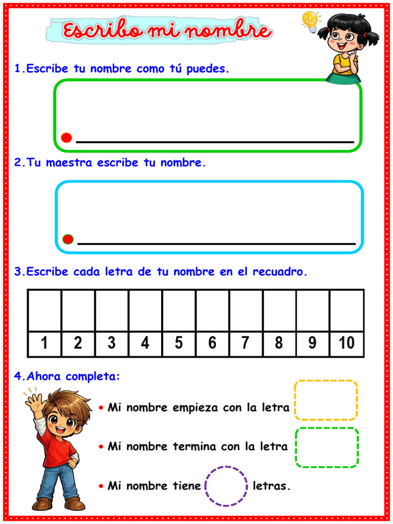 Escribimos Nuestros Nombres en El Cartel de Asistencia Maestra Janet | PDF