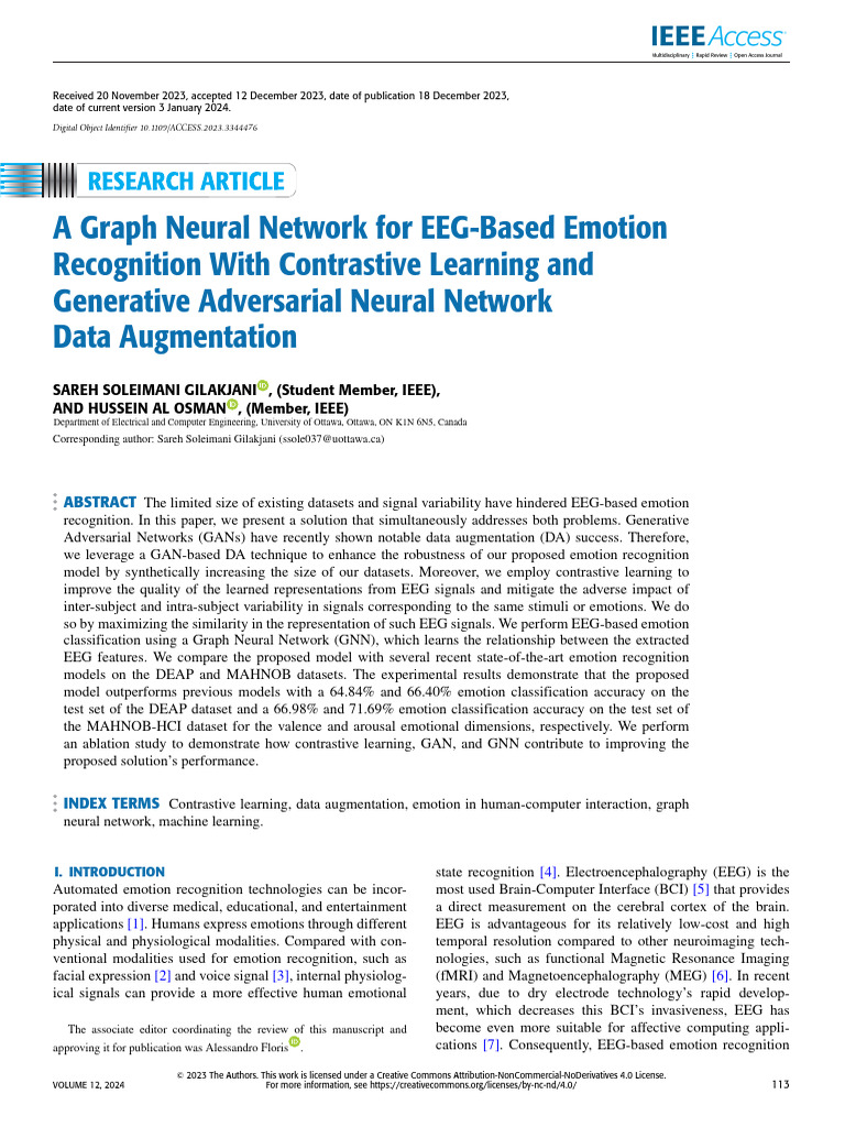 A Graph Neural Network For EEG-Based Emotion Recognition With ...