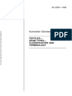 As 2859-1986 Textiles - Seam Types - Classification and Terminology