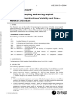 As 2891.5-2004 Methods of Sampling and Testing Asphalt Determination of Stability and Flow - Marshall Procedu